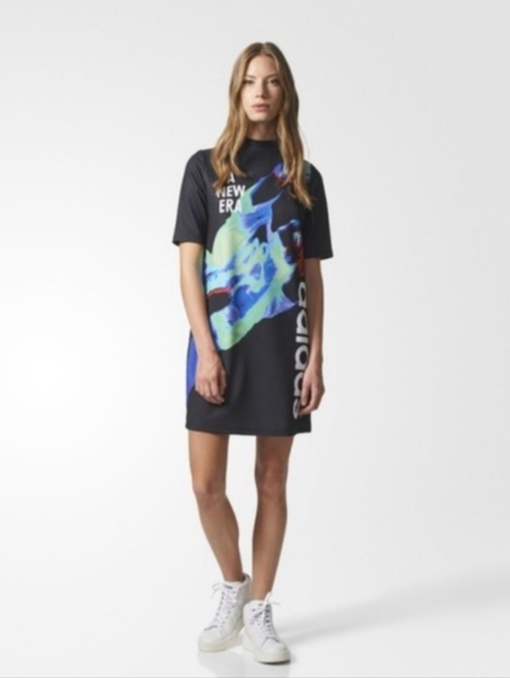 Adidas Originals Collective Memories Black Graphic Dress Sz M